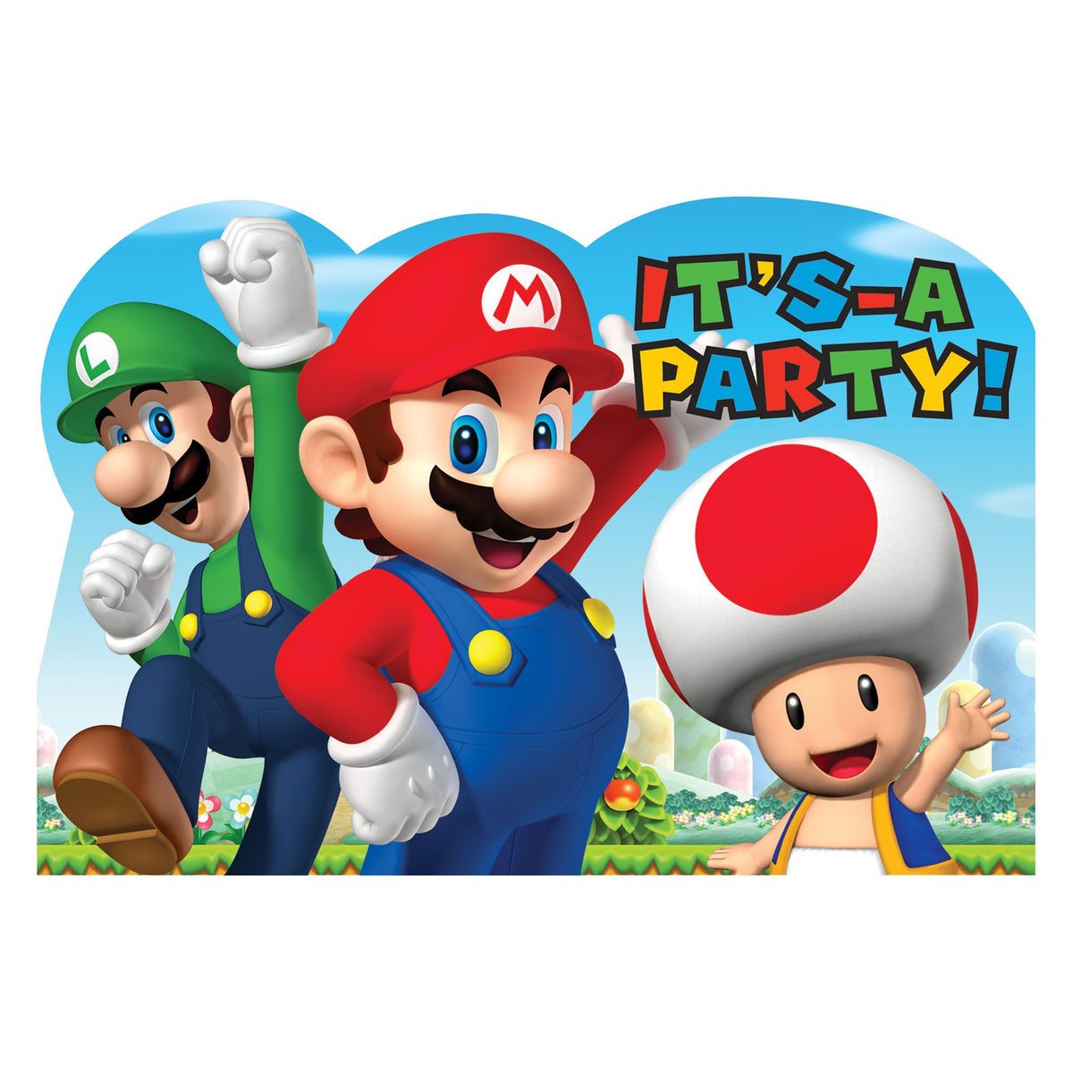 Nintendo Super Mario Bros Invitations, Envelopes, 6.25 inch x 4.25 inch, 8-ct - Case of 48