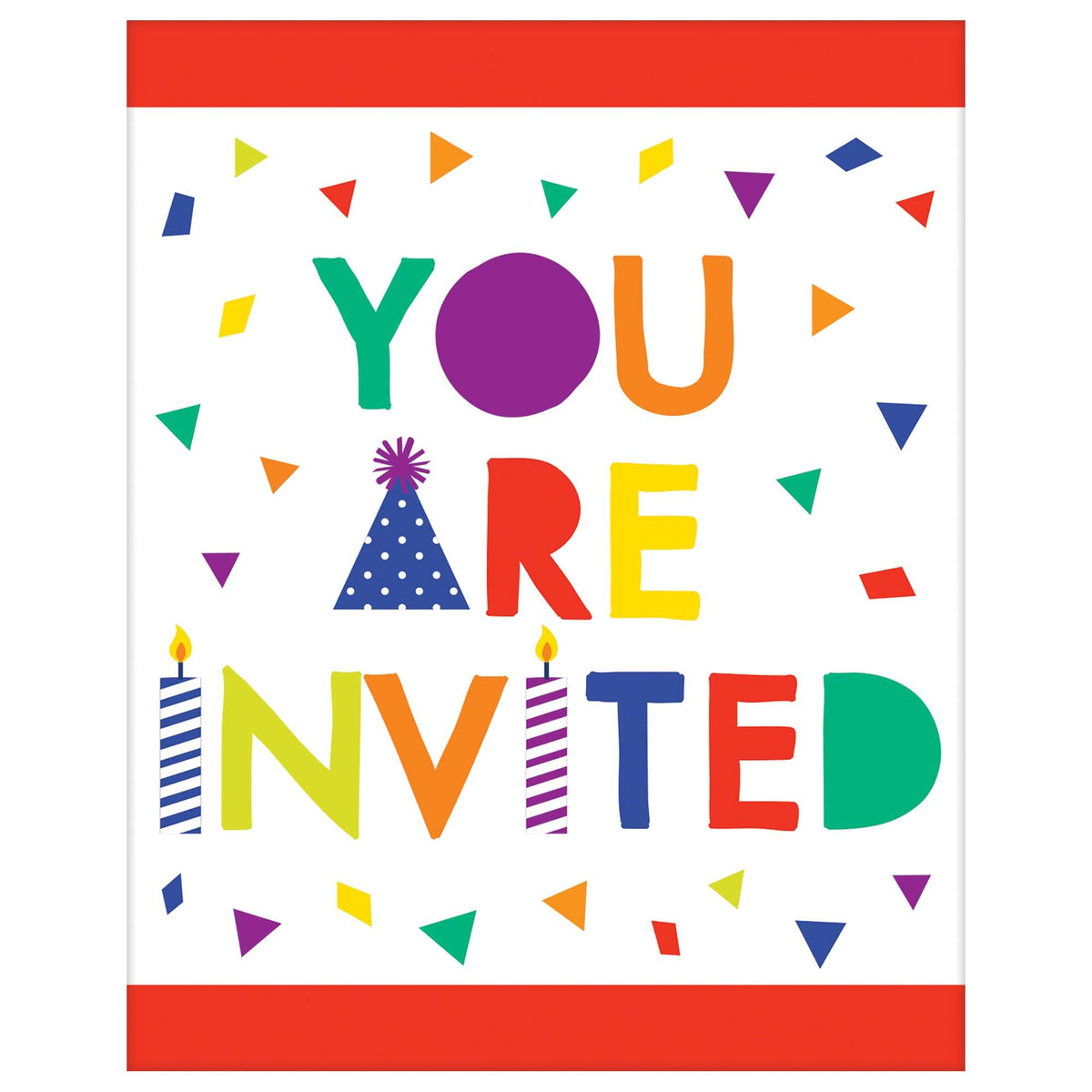 Confetti Time Birthday Invitation Cards, 8-ct - Pack of 4