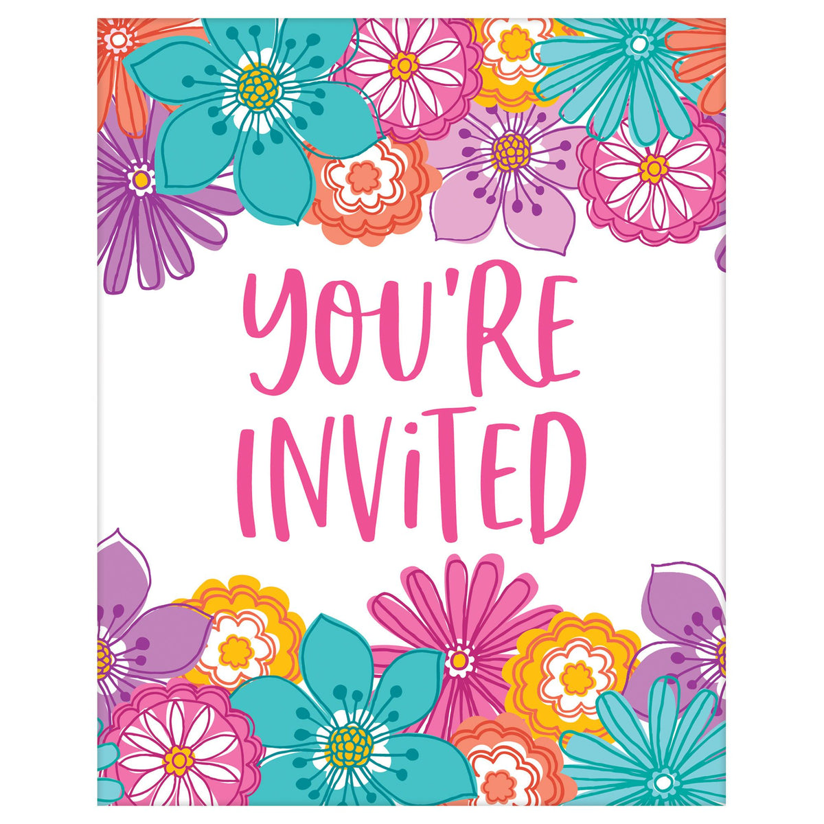 Pretty Petals Birthday Invitations, 8-ct - Pack of 12