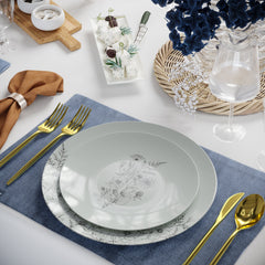 10 In. Dandelion Bloom Design Plastic Plates | 120 Count