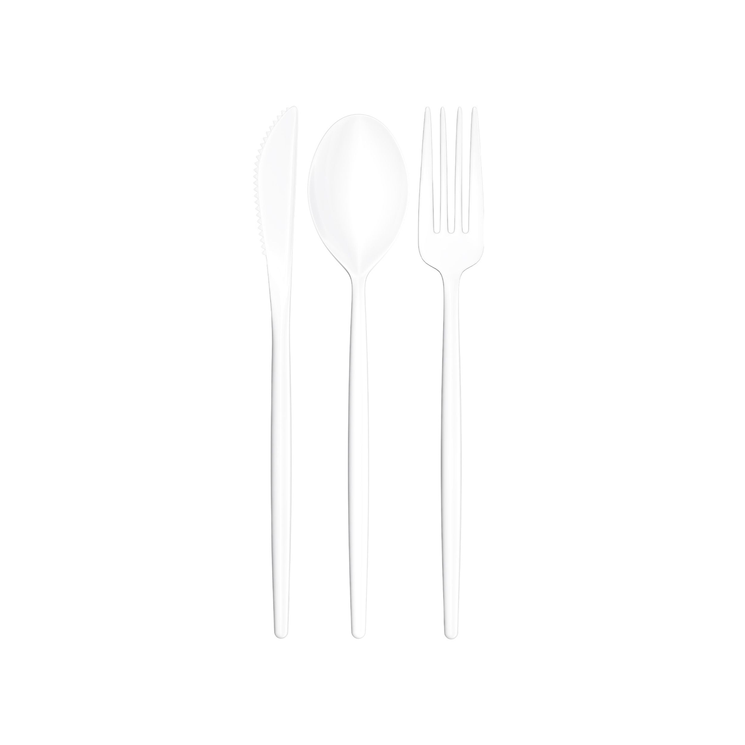 480 Piece Gloss White Full Cutlery Combo Set
