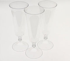 5 Oz. Clear Plastic Flute Glasses | 24 Count