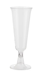 5 Oz. Clear Plastic Flute Glasses | 24 Count