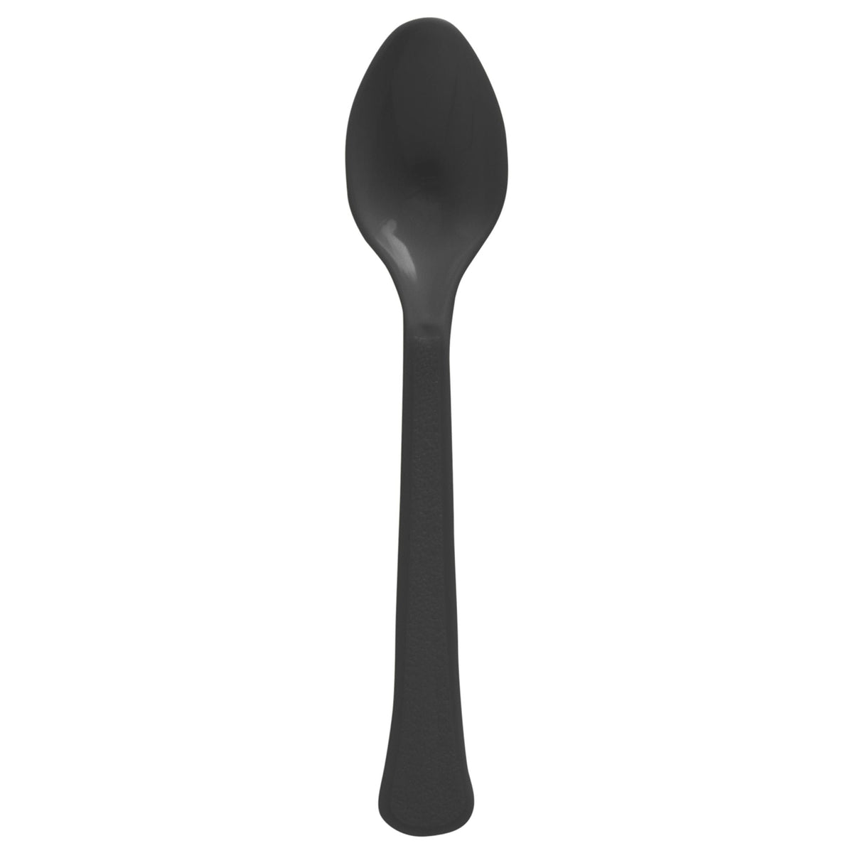 Heavy-Duty Black Plastic Spoons, 50 Count - Pack of 6