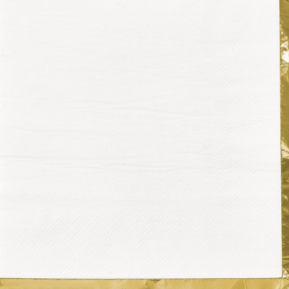 Elegant White Hot Stamped Beverage Napkins | 32 Count