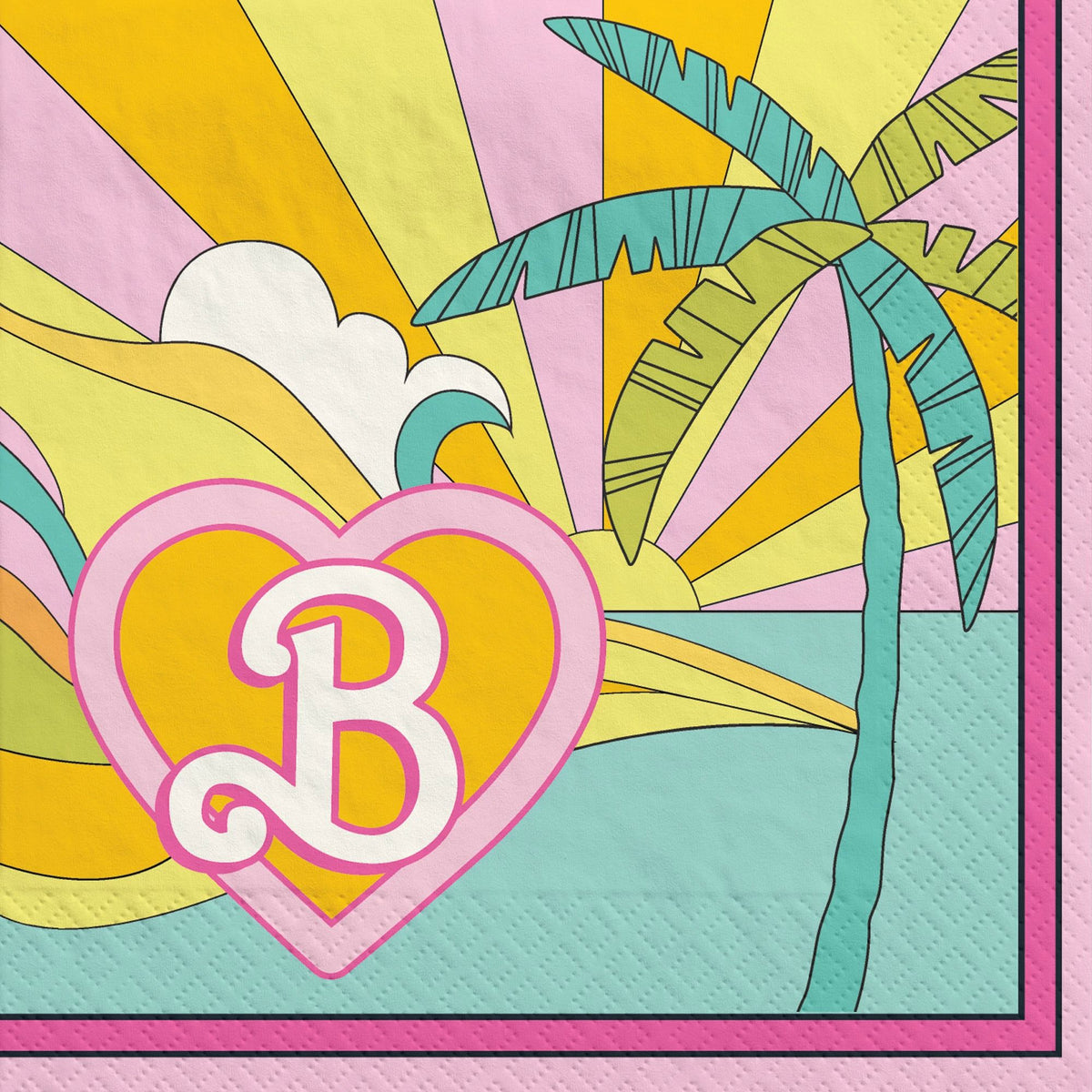 Vintage Barbie Beach Vibes Beverage Napkins, 16-ct - Case of 72
