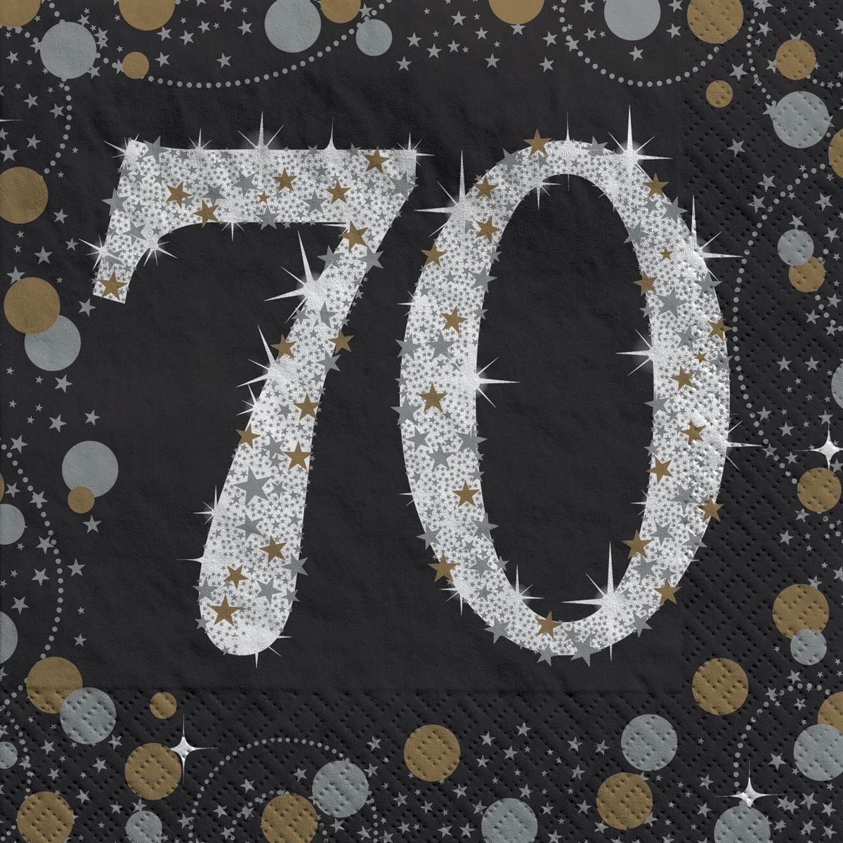 Sparkling Celebration 70th Birthday Beverage Napkins, 16-ct - Pack of 2