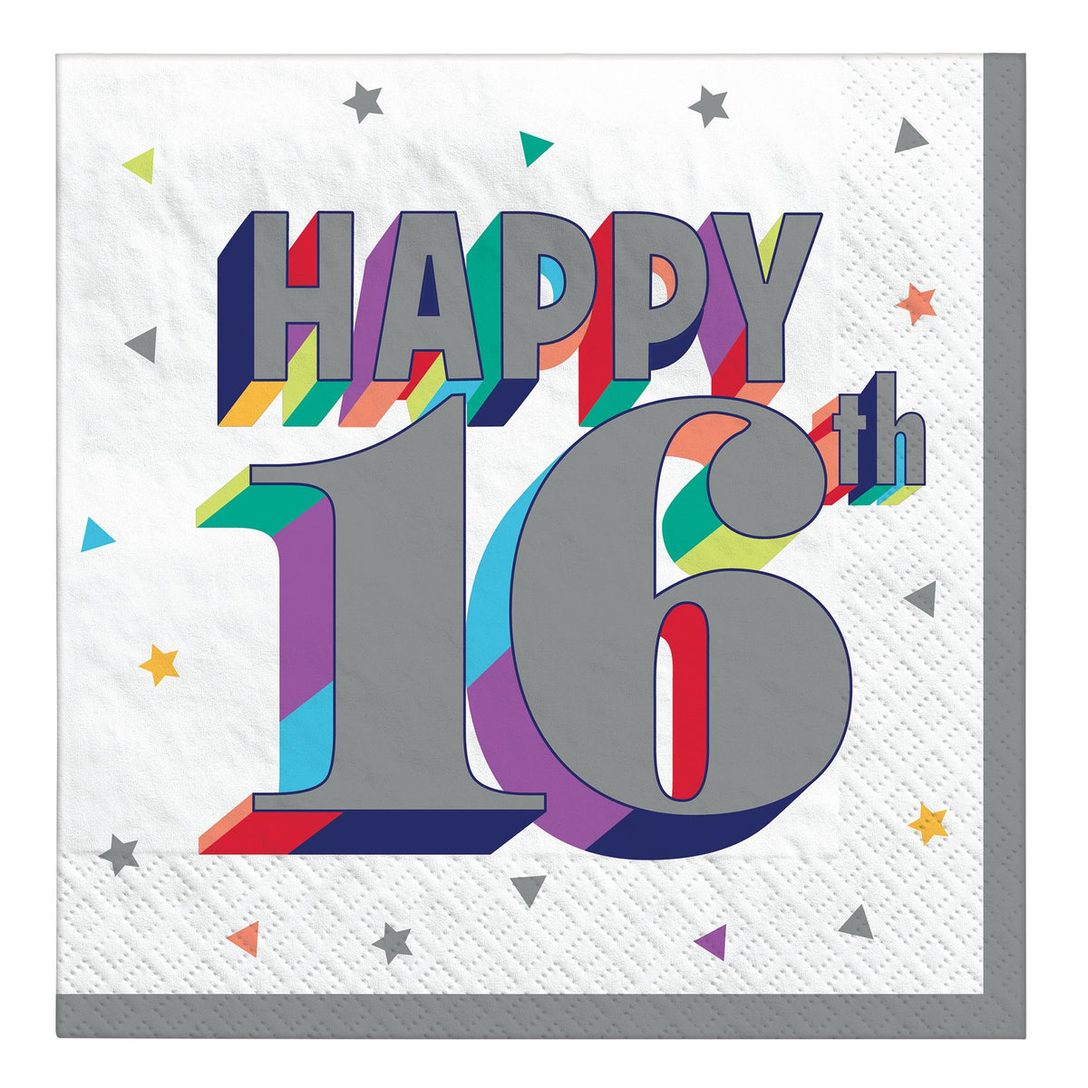 Cheers to Your 16th Birthday Beverage Napkins - 16-ct - Pack of 2