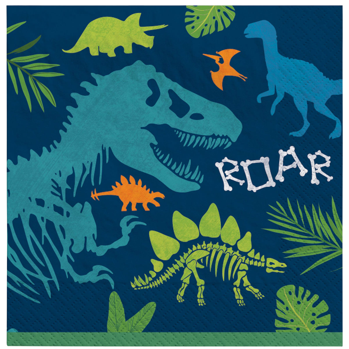 Dino-Mite Birthday Beverage Napkins, 16-ct - Case of 72