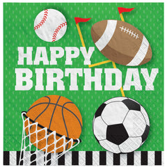 All-Star Sports Birthday Beverage Napkins, 16-ct - Pack of 18