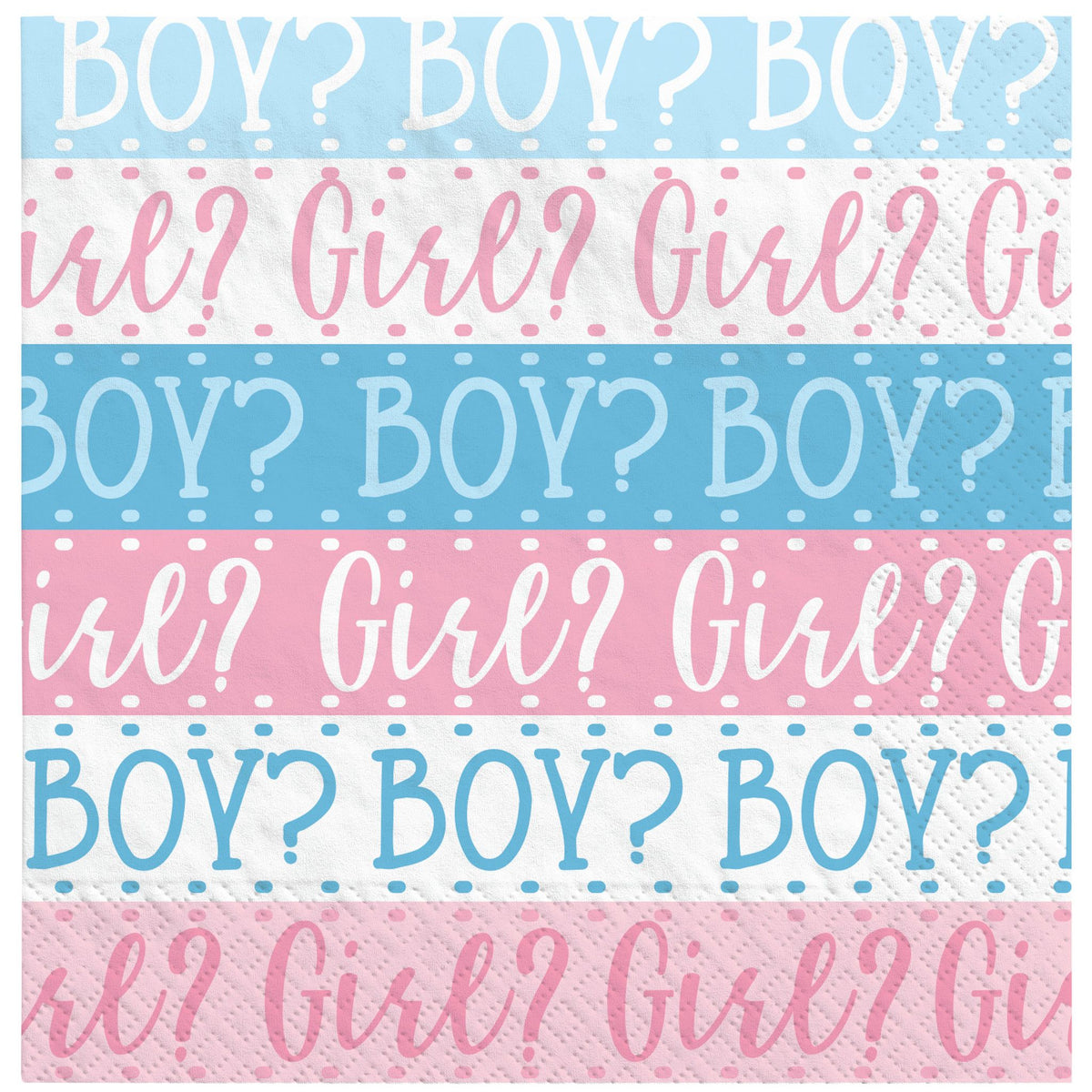 Pink or Blue? Baby Shower Beverage Napkins, 16-ct - Pack of 3
