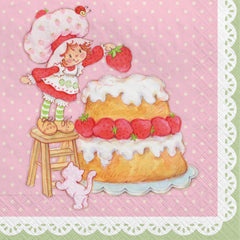 Strawberry Shortcake Birthday Beverage Napkins, 16-ct - Case of 72