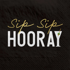 Sip Sip Hooray Cocktail Beverage Napkin, 20-pcs - Pack of 12