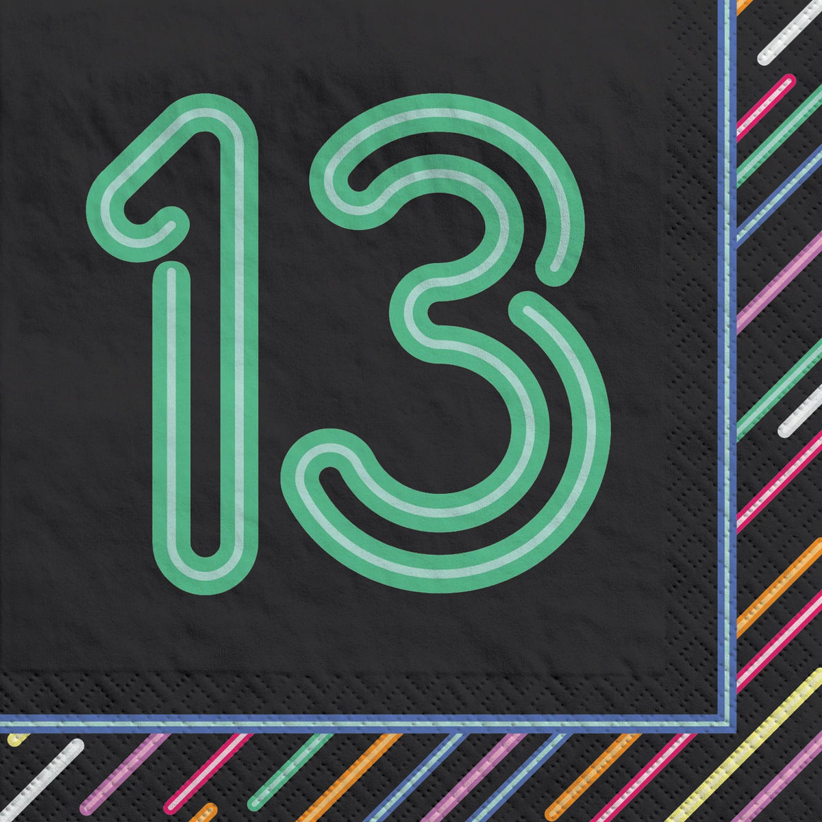 Neon 13th Birthday Beverage Napkins, 16-ct - Pack of 2