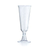 5 oz. Silver Sparkle Plastic Flute Glasses | 144 Qty