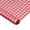 40 In. X 100 Ft. Premium Red Gingham Plastic Table Roll | 6 Pack - Yom Tov Settings