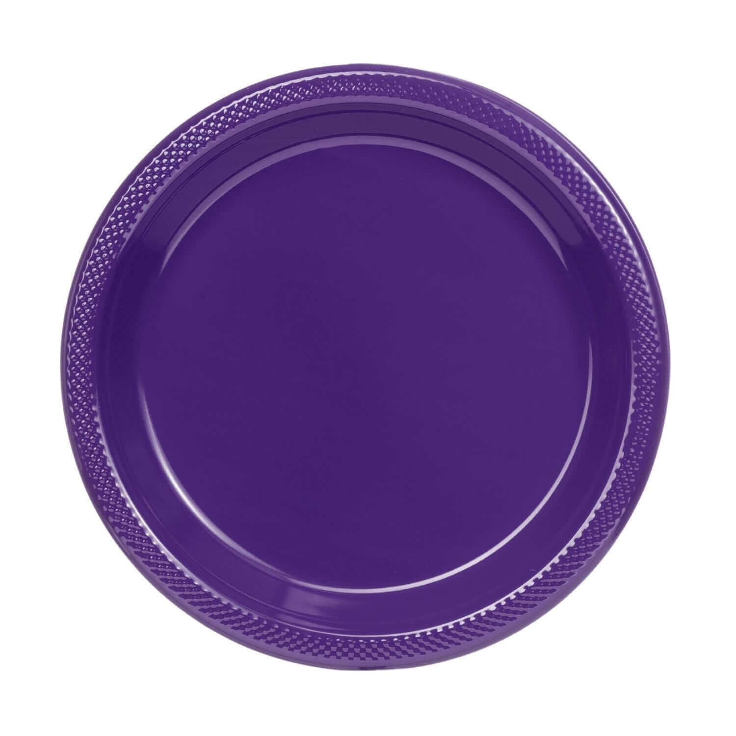 10" | Purple Plastic Plates | 600 Count - Yom Tov Settings