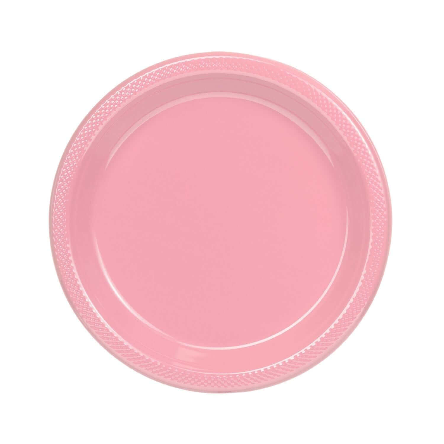 9" | Pink Plastic Plates | 600 Count - Yom Tov Settings