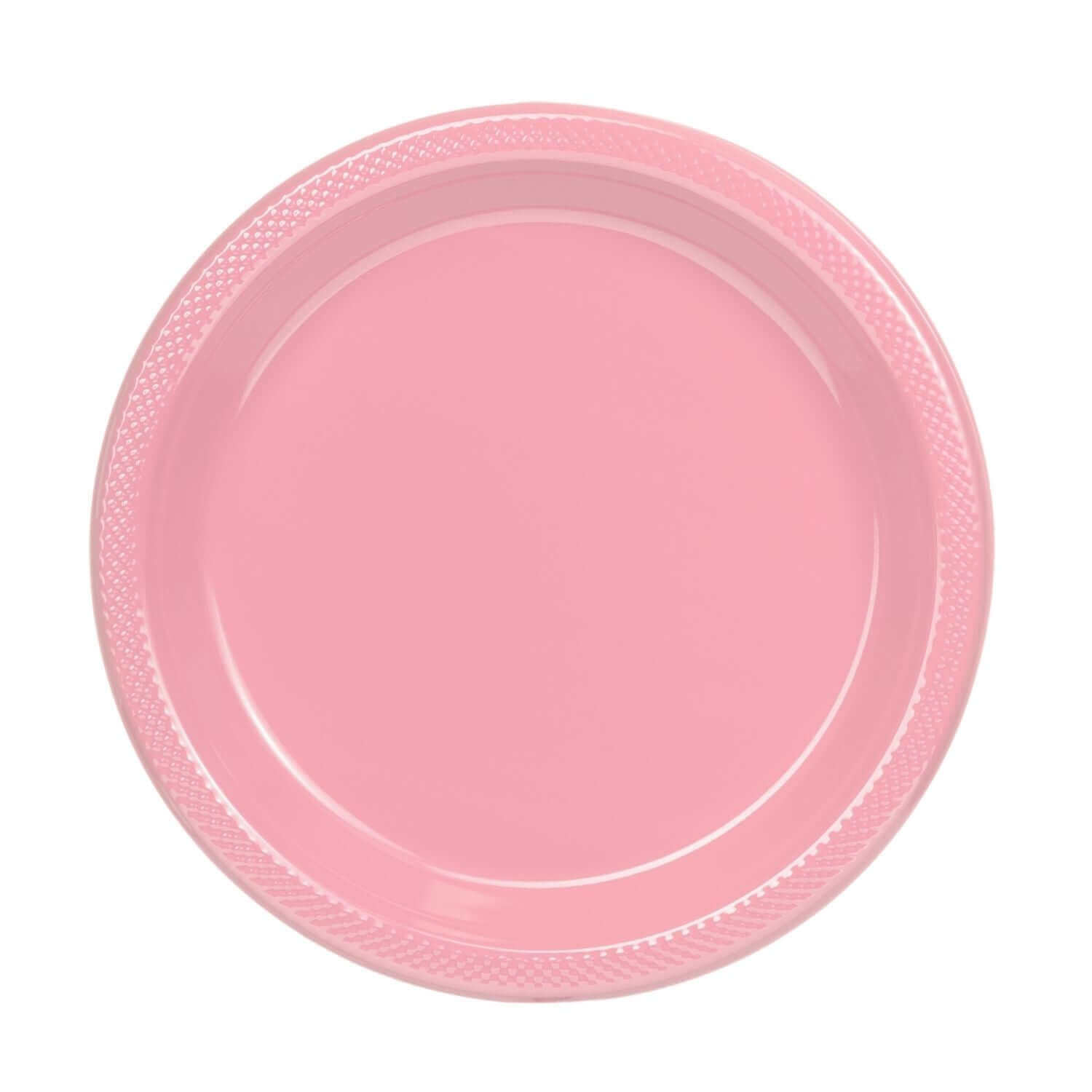 10" | Pink Plastic Plates | 600 Count - Yom Tov Settings