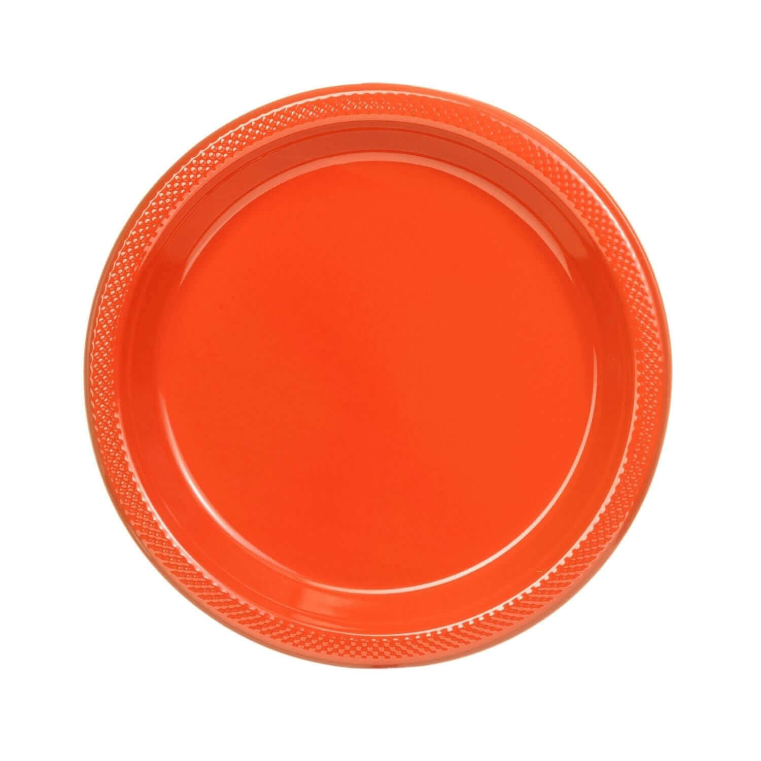 9" | Orange Plastic Plates | 600 Count - Yom Tov Settings