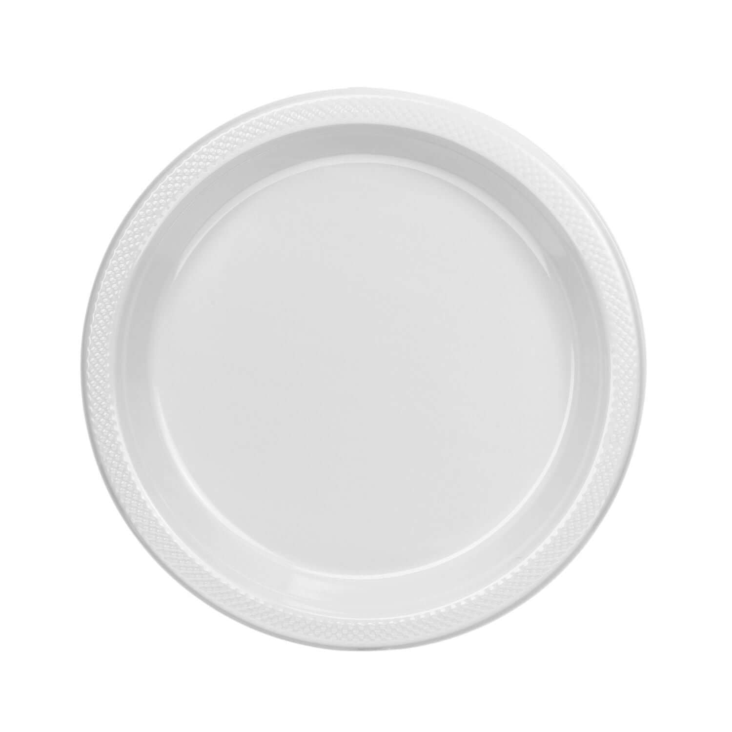 9" | White Plastic Plates | 600 Count - Yom Tov Settings