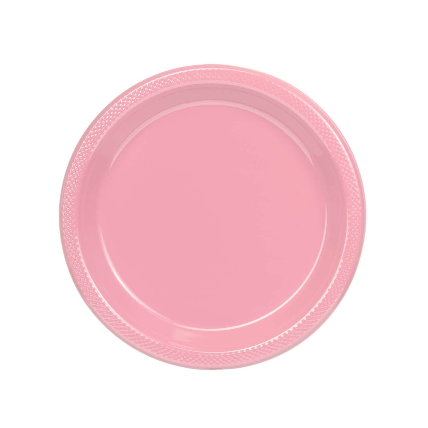 7" | Pink Plastic Plates | 600 Count - Yom Tov Settings