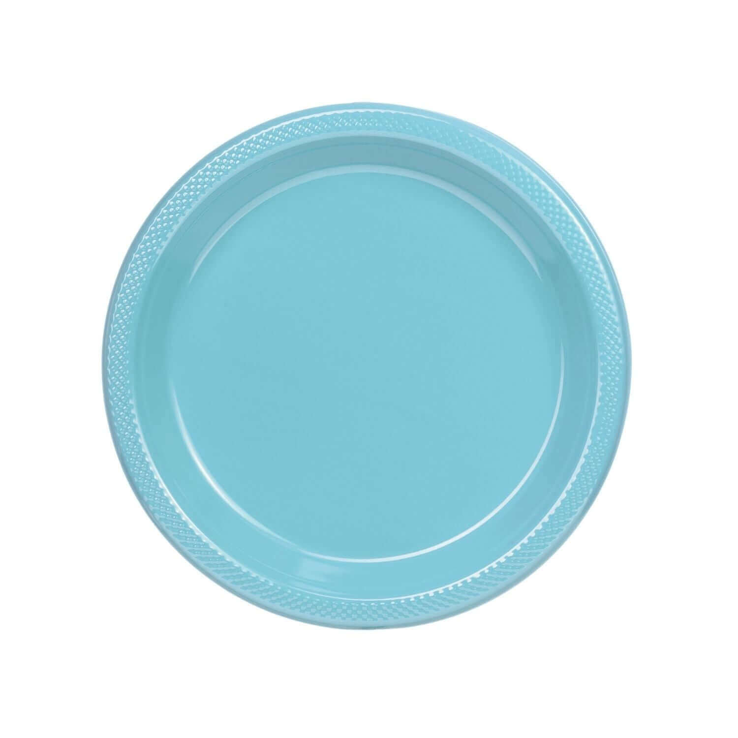 7" | Light Blue Plastic Plates | 600 Count - Yom Tov Settings