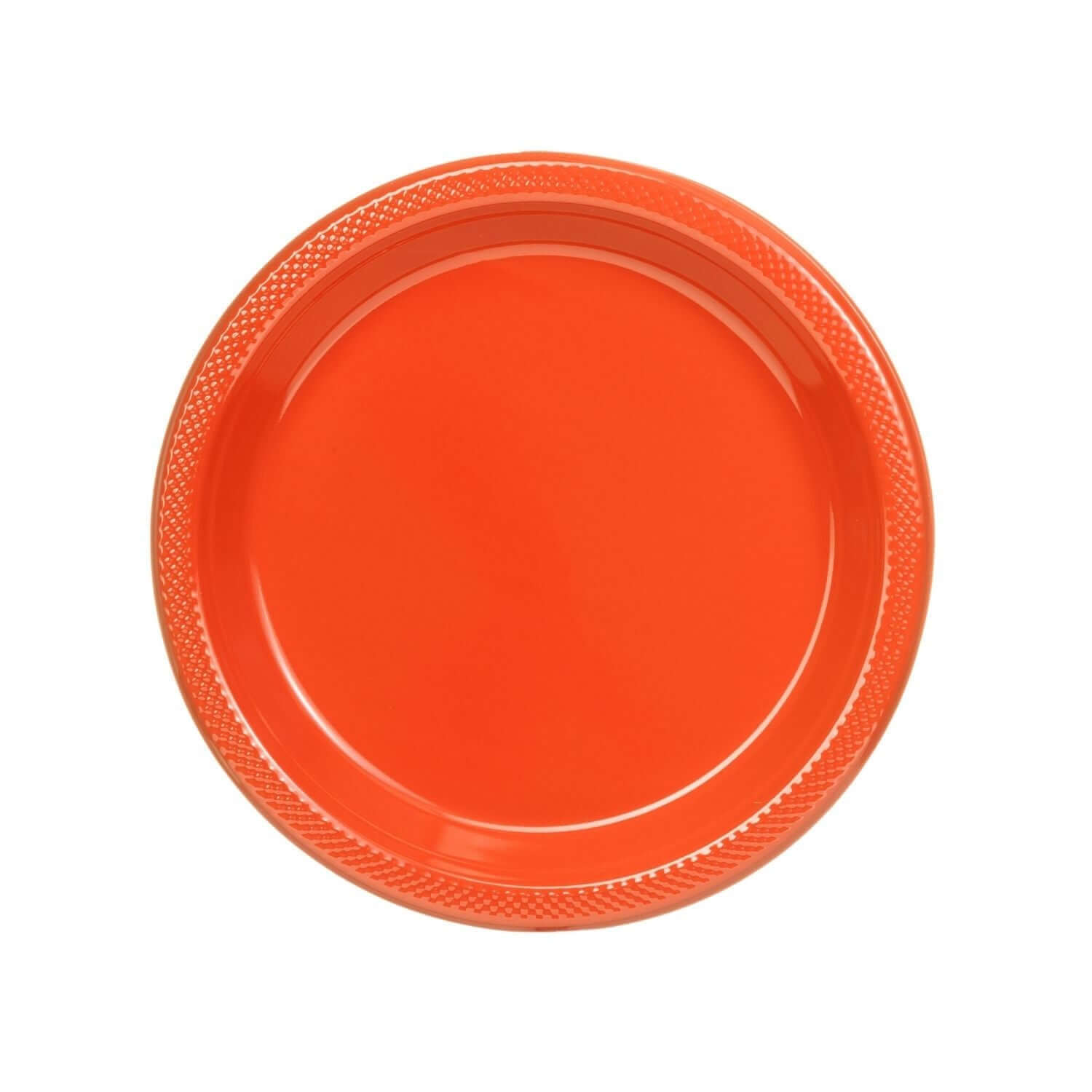 7" | Orange Plastic Plates | 600 Count - Yom Tov Settings