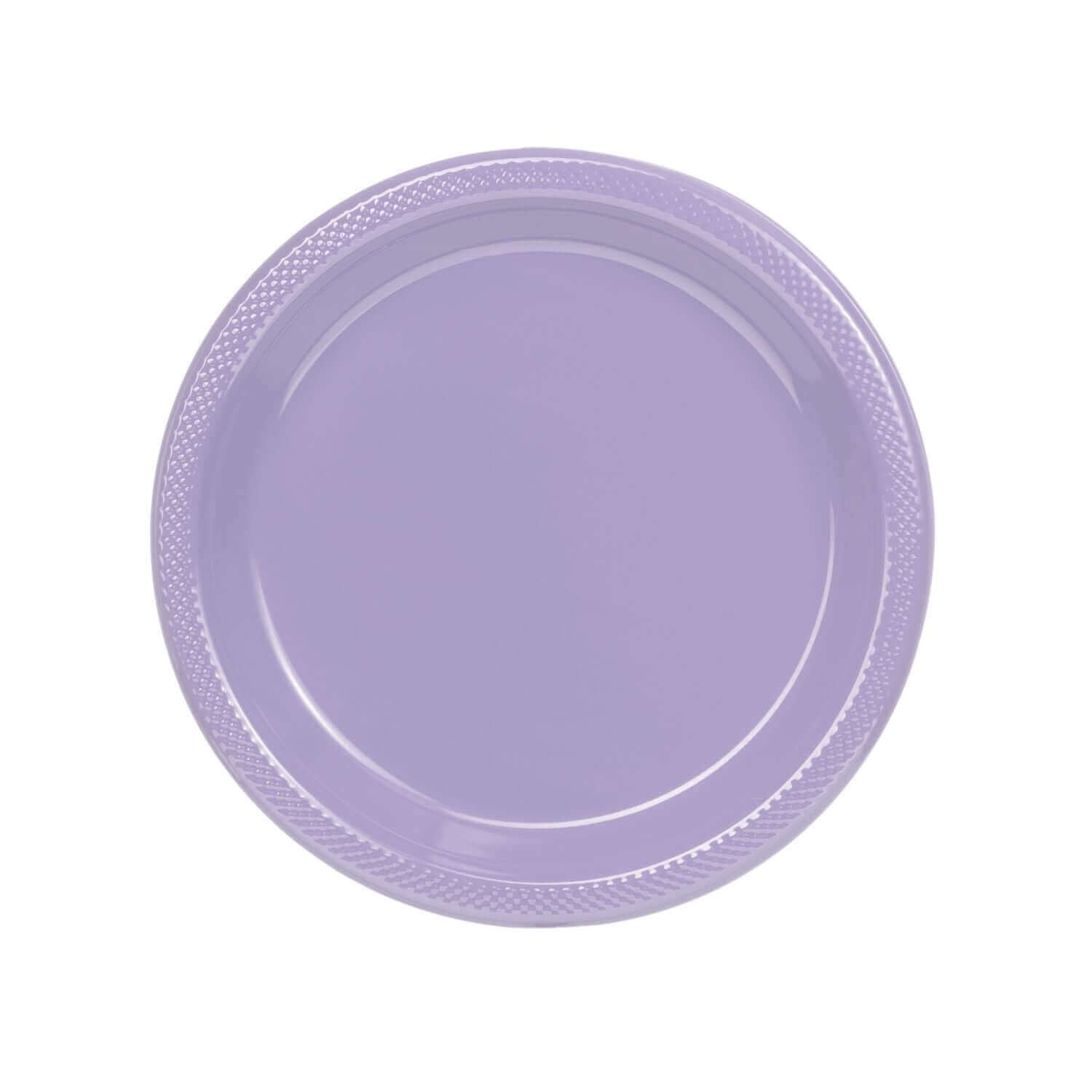 7" | Lavender Plastic Plates | 600 Count - Yom Tov Settings