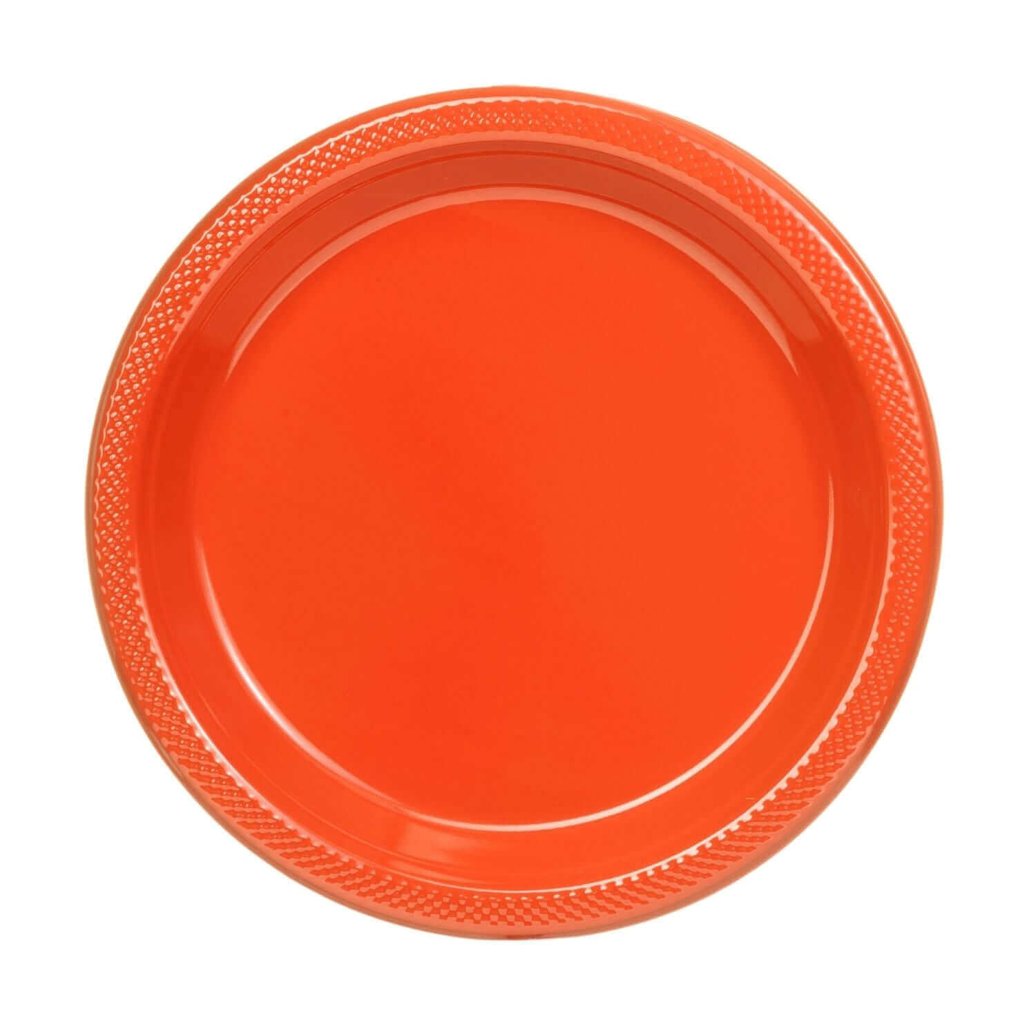 10" | Orange Plastic Plates | 600 Count - Yom Tov Settings