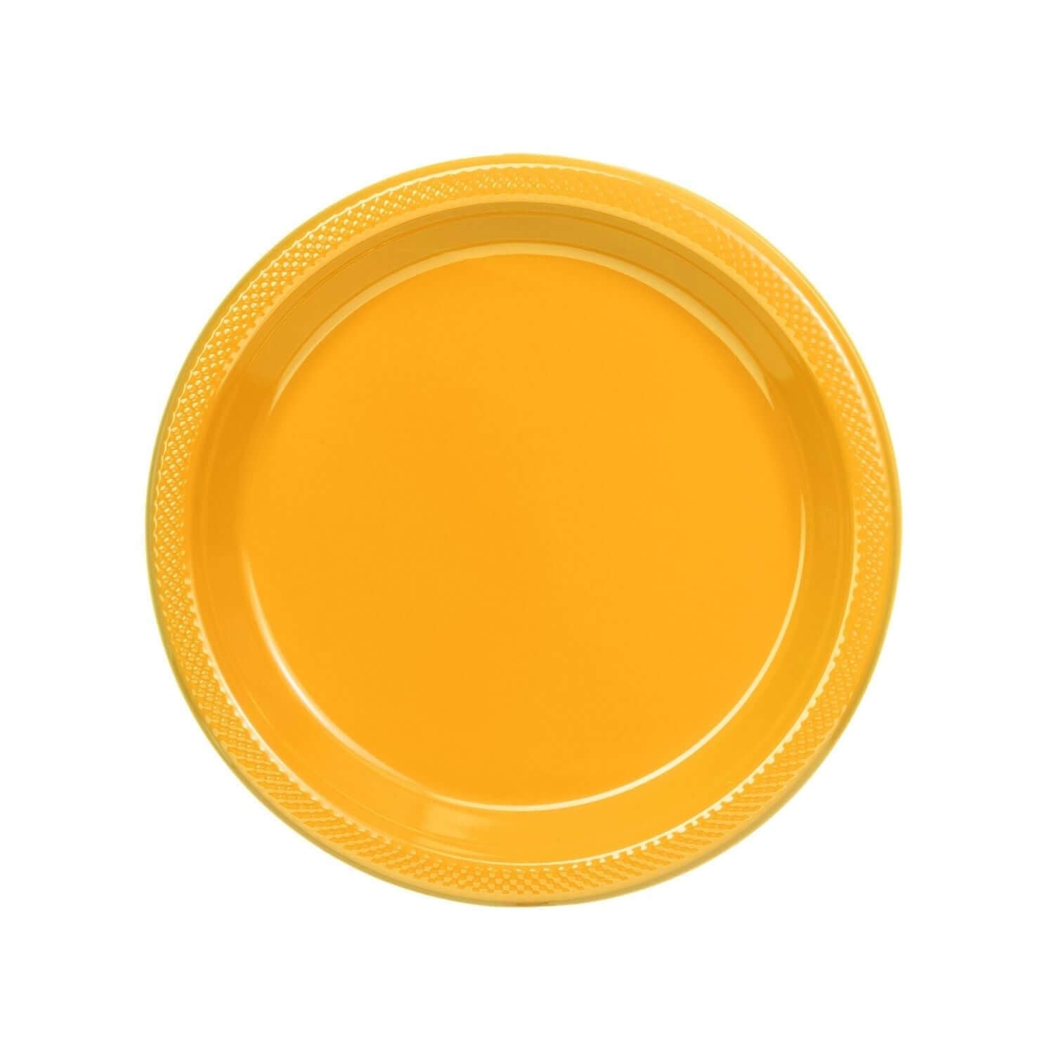 7" | Yellow Plastic Plates | 600 Count - Yom Tov Settings