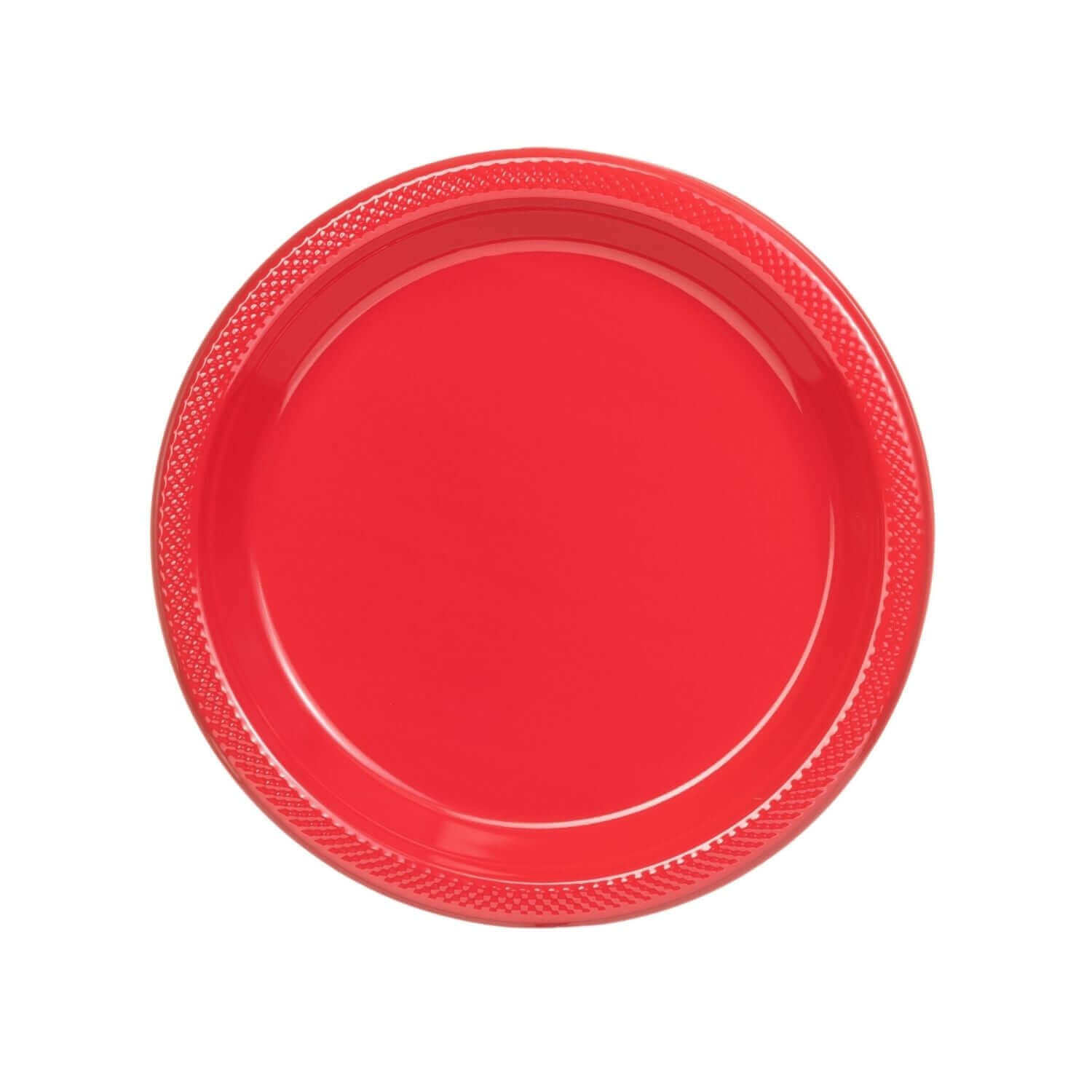 7" | Red Plastic Plates | 600 Count - Yom Tov Settings