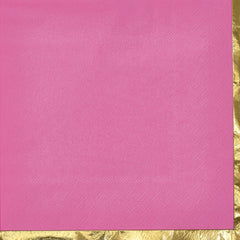 Bright Pink Luncheon Napkins with Hot Stamp, 16-ct - Case of 72