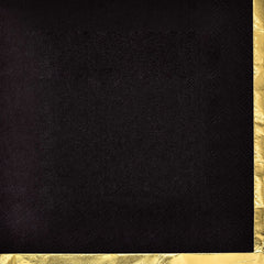 Elegant Black Hot Stamped Luncheon Napkins, 16-ct - Case of 72