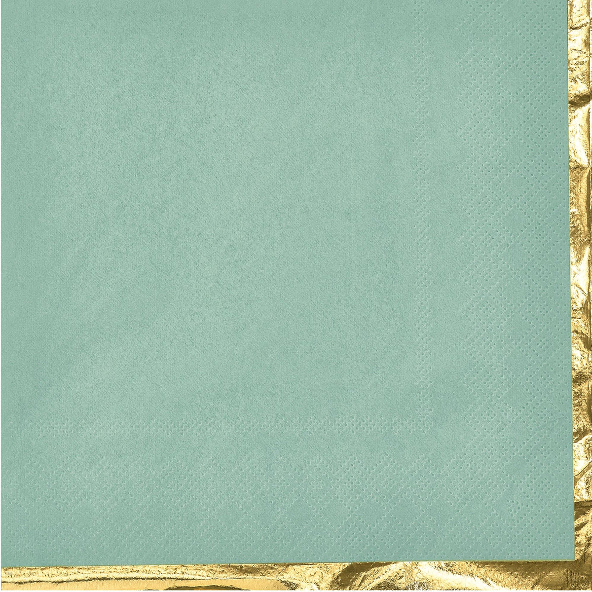 Elegant Willow Green Lunch Napkins with Gold Hot Stamping, 16-ct - Pack of 12