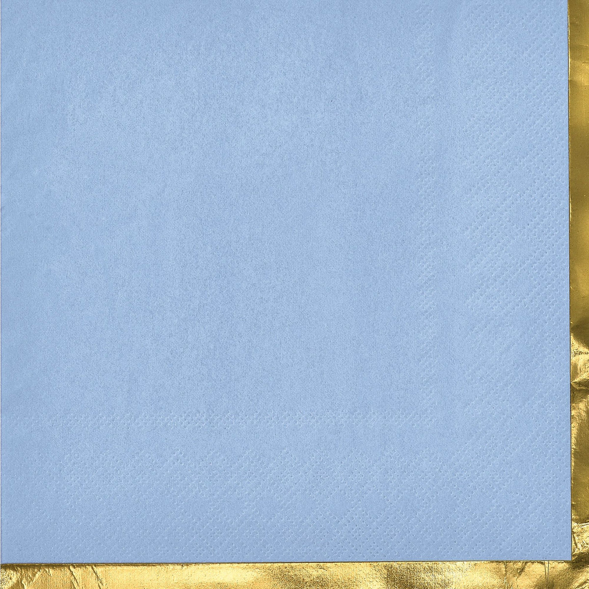 Elegant Blue Luncheon Napkins with Hot Stamped Gold Edge | 192 Count
