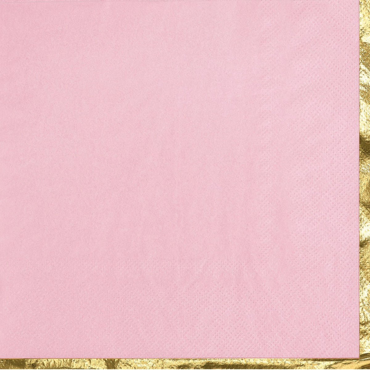 Elegant Pink and Gold Hot Stamped Luncheon Napkins, 16-ct - Pack of 12