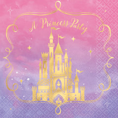 Disney Princess Castle Lunch Napkins, Pink/Purple, 6.5-inch, 16-ct - Pack of 2