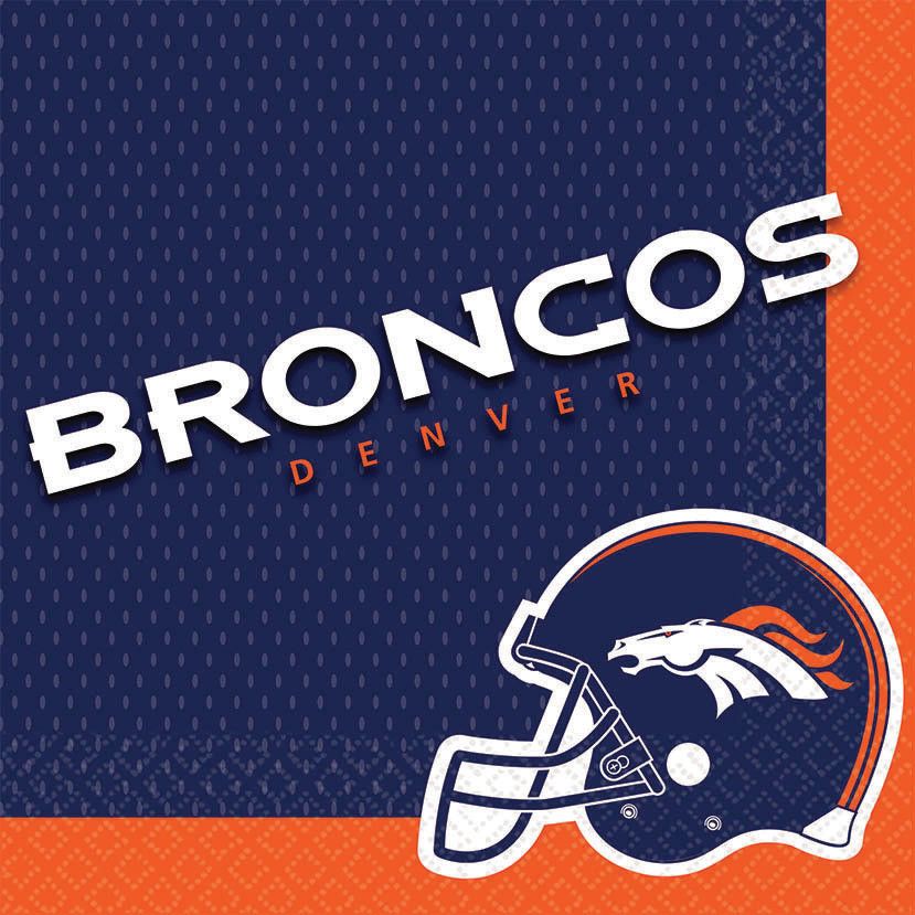 Denver Broncos NFL Luncheon Napkins, 16-ct - Pack of 2