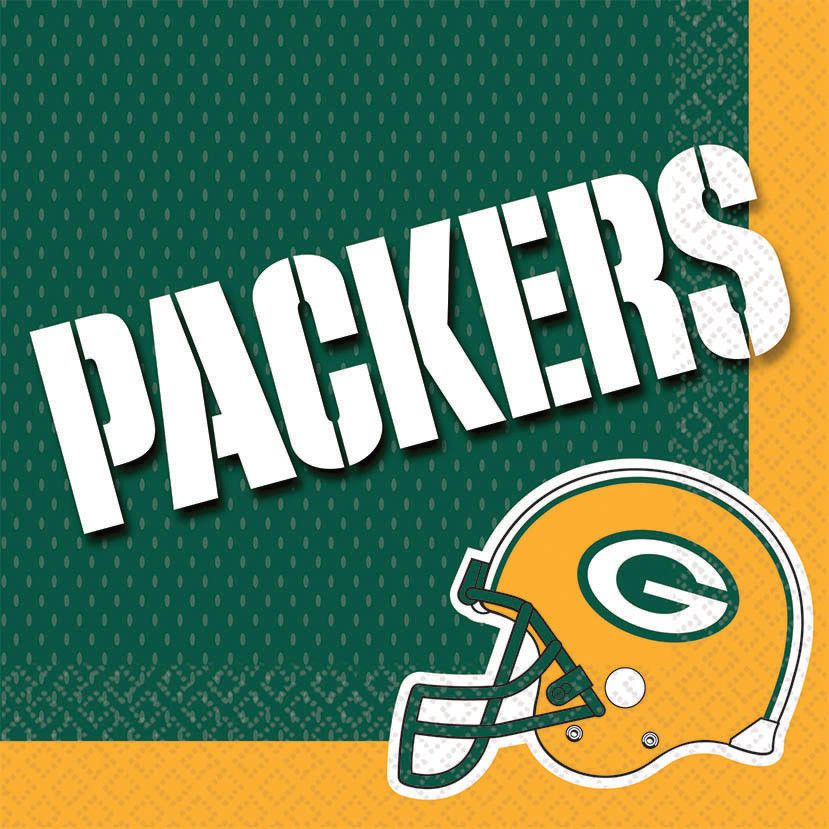 Green Bay Packers NFL Lunch Napkins - Pack of 6