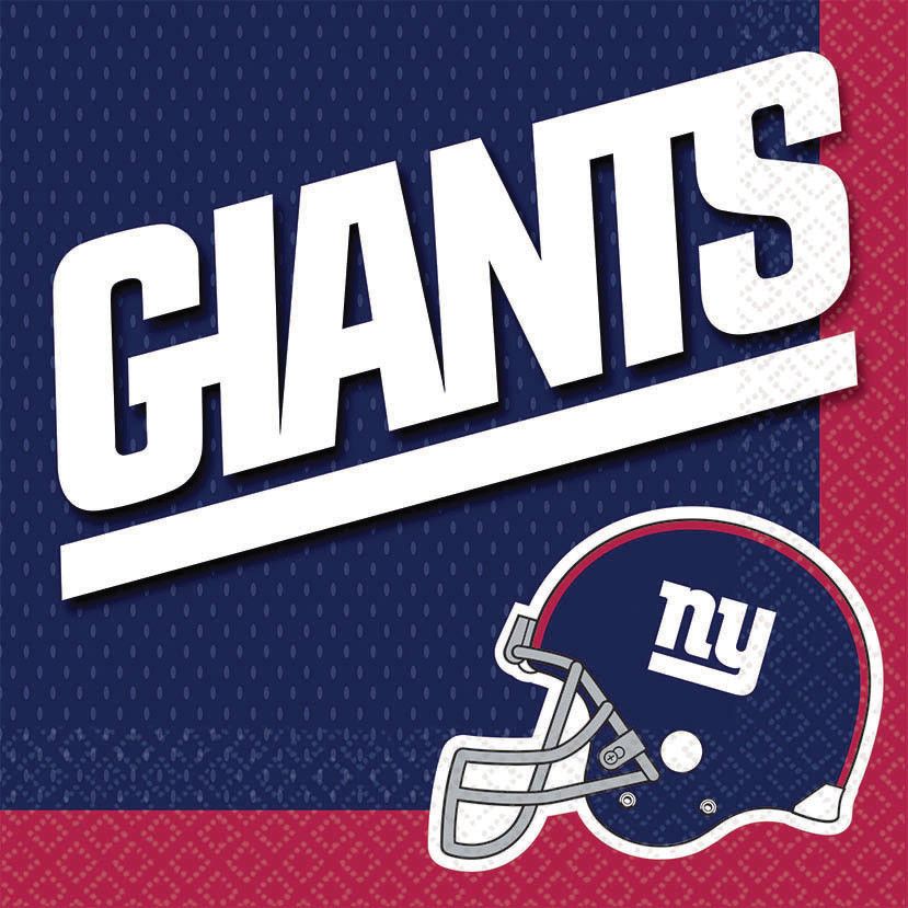 New York Giants NFL Luncheon Napkins, 16-ct - Pack of 2