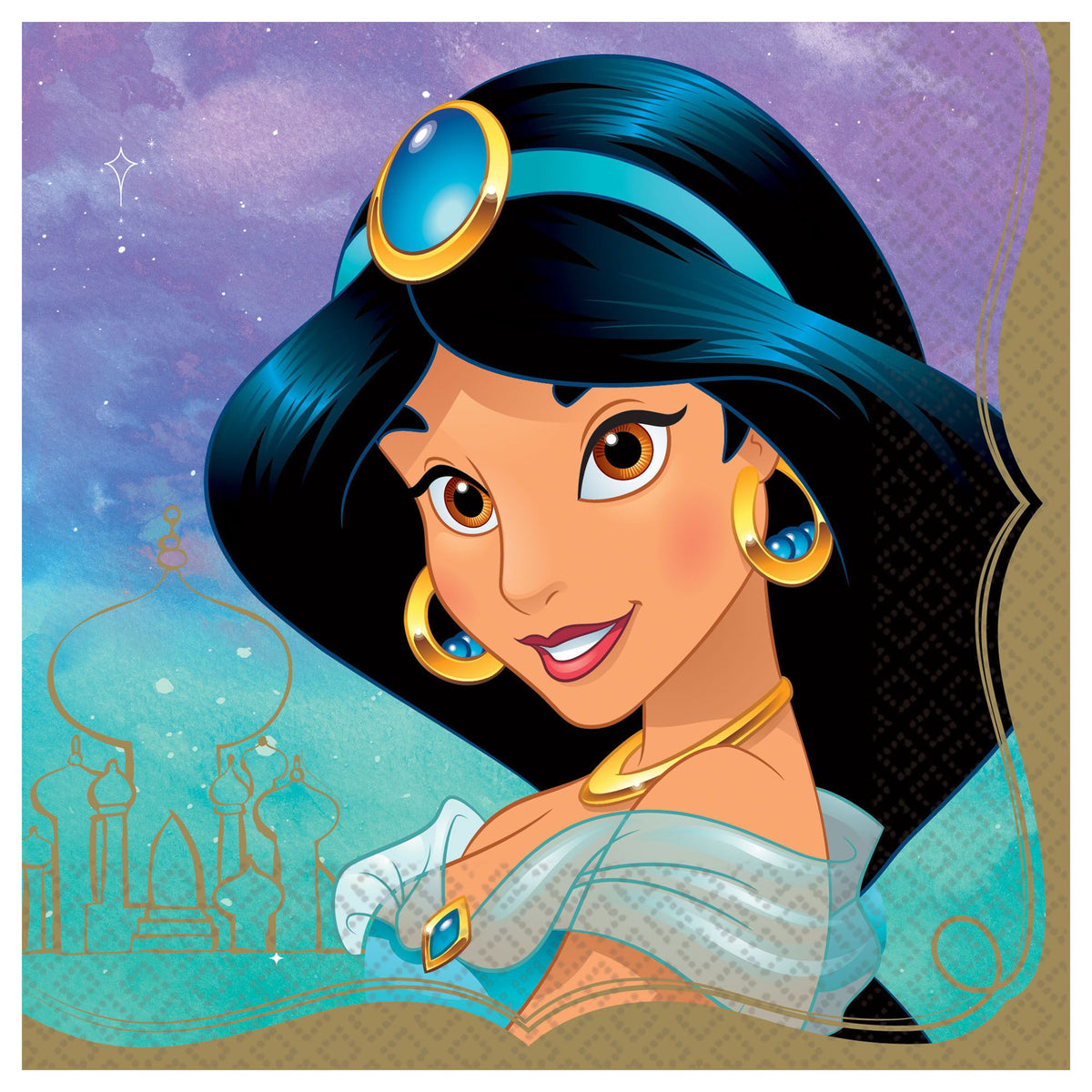 Disney Princess Jasmine Birthday Party Lunch Napkins, 16-ct - Case of 72