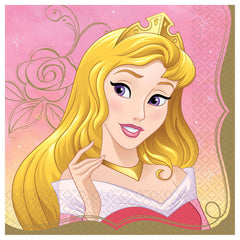 Disney Princess Aurora Lunch Napkins, Pink, 6.5-inch, 16-ct - Pack of 6