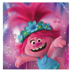 Trolls Poppy Paper Lunch Napkins, Pink, 6.5-inch, 16-ct - Pack of 6