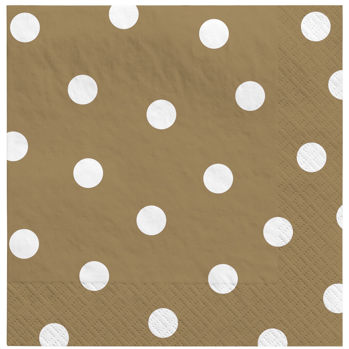 Elegant Gold Polka Dot Luncheon Napkins, 16-ct - Case of 72