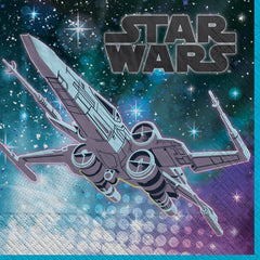Star Wars Galaxy X-Wing Lunch Napkins, Blue, 6.5-inch, 16-ct - Pack of 6