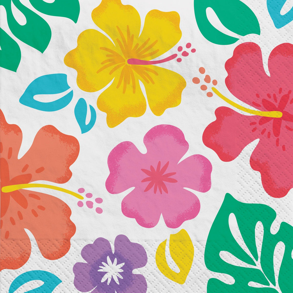 Vibrant Summer Hibiscus Luncheon Napkins, 16-ct - Pack of 2