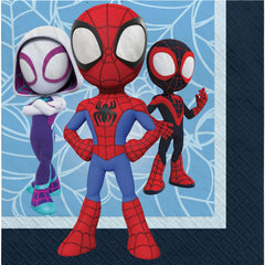 Disney Marvel Spidey Lunch Napkins, Blue/Red, 6.5-inch, 16-ct - Pack of 2