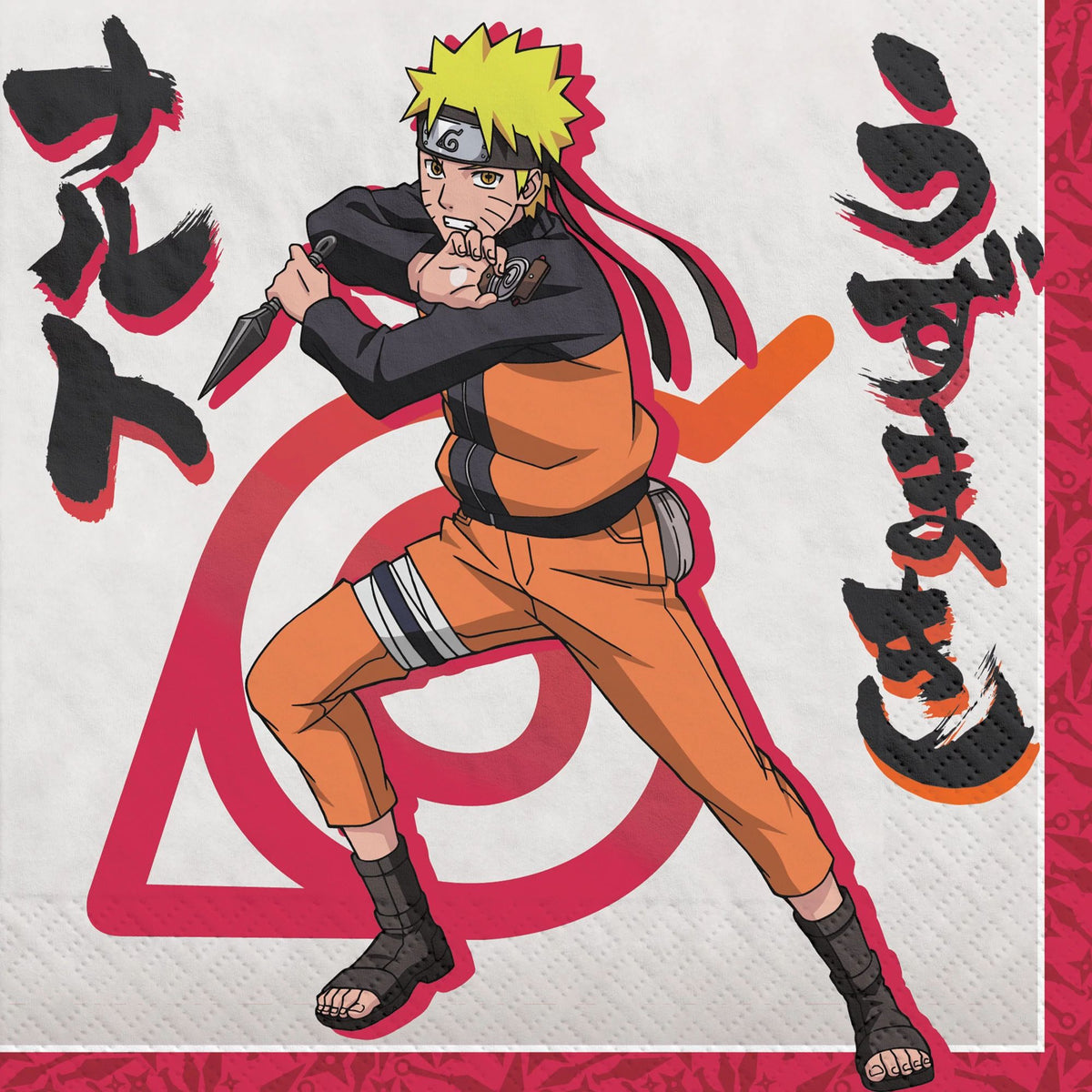 Naruto Square Paper Lunch Napkins, Multi-Color, 6.5-inch, 16-ct - Pack of 6
