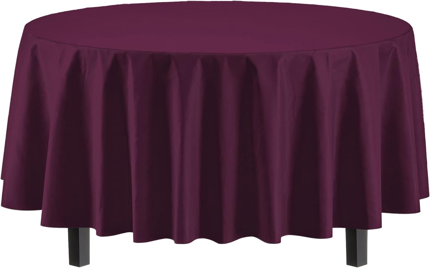 Round Plum Table Cover | 12 Pack